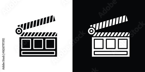 Cinema flapper icon, glyph style icon for web site or mobile app