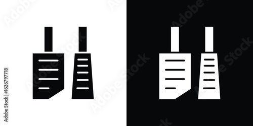 car pedal icon, glyph style icon for web site or mobile app
