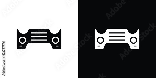 Car bumper icon, glyph style icon for web site or mobile app