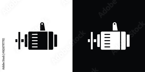 Car alternator icon, glyph style icon for web site or mobile app