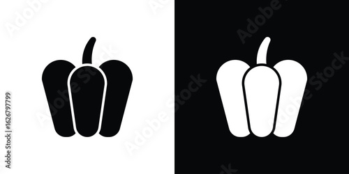 Capsicum icon, glyph style icon for web site or mobile app