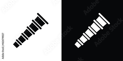 Boat Telescope icon, glyph style icon for web site or mobile app