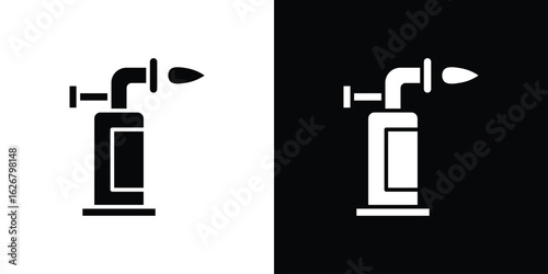 Blowtorch icon, glyph style icon for web site or mobile app