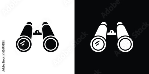 Binoculars icon, glyph style icon for web site or mobile app