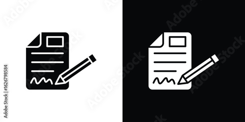 Agreement icon, glyph style icon for web site or mobile app