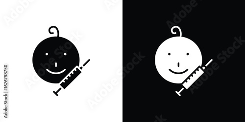 Baby Vaccination icon, glyph style icon for web site or mobile app