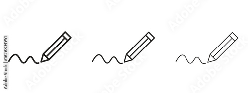 Write icon. Hand drawn minimalism style vector illustration