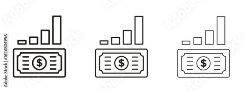 capital gain icon. Hand drawn minimalism style vector illustration