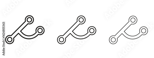 Version control icon. Hand drawn minimalism style vector illustration