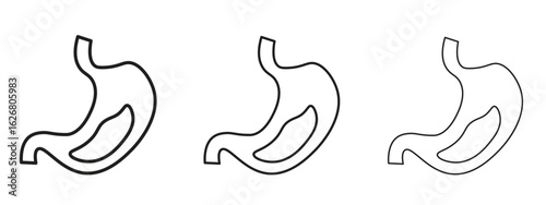 Stomach with Liquids icon. Hand drawn minimalism style vector illustration