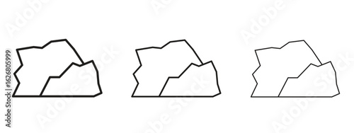 Stone icon. Hand drawn minimalism style vector illustration