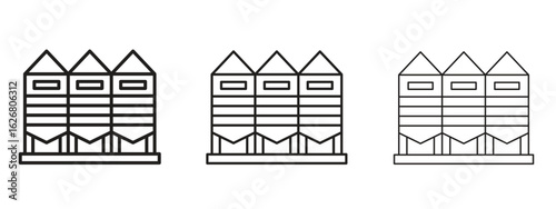 Silo icon. Hand drawn minimalism style vector illustration