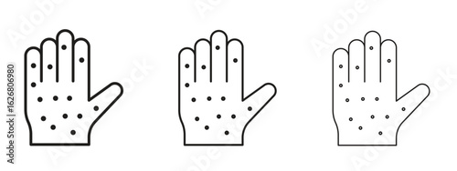 Rash hand icon. Hand drawn minimalism style vector illustration