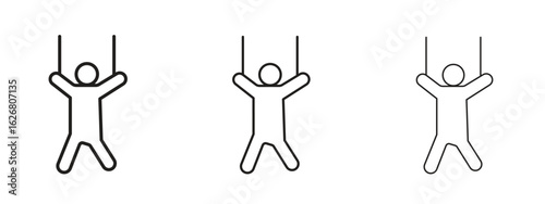 Puppet icon. Hand drawn minimalism style vector illustration