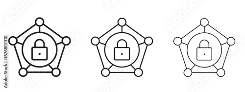 Private network icon. Hand drawn minimalism style vector illustration