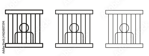 Prison icon. Hand drawn minimalism style vector illustration