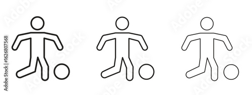 People playing Ball icon. Hand drawn minimalism style vector illustration