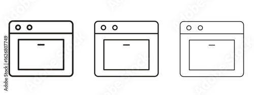 Oven icon. Hand drawn minimalism style vector illustration