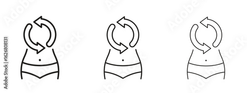 Metabolism icon. Hand drawn minimalism style vector illustration