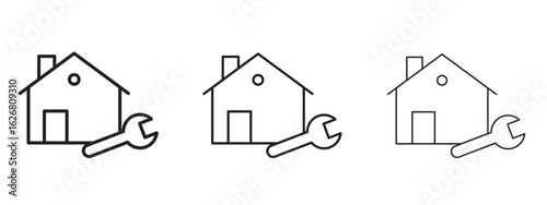 Home repair icon. Hand drawn minimalism style vector illustration