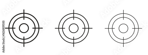 Gun target icon. Hand drawn minimalism style vector illustration