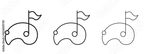 Golf yard icon. Hand drawn minimalism style vector illustration