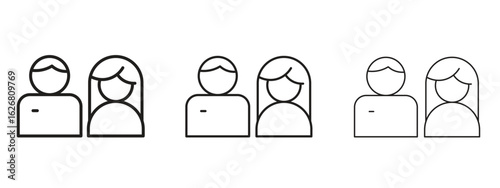 Girlfriend icon. Hand drawn minimalism style vector illustration