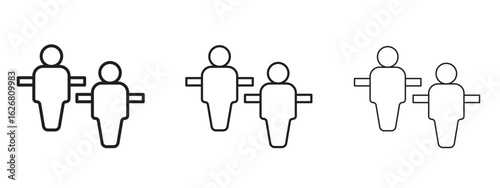 Foosball icon. Hand drawn minimalism style vector illustration