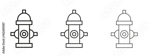 Fire hydrant icon. Hand drawn minimalism style vector illustration