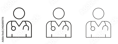 Doctor icon. Hand drawn minimalism style vector illustration