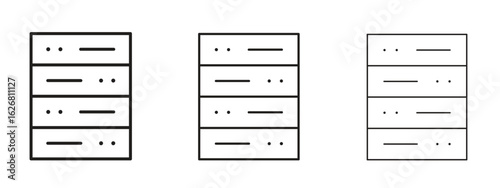 Data center icon. Hand drawn minimalism style vector illustration