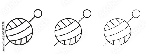 Crochet icon. Hand drawn minimalism style vector illustration