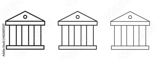Courthouse icon. Hand drawn minimalism style vector illustration