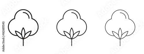 Cotton icon. Hand drawn minimalism style vector illustration