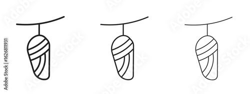 Cocoon icon. Hand drawn minimalism style vector illustration