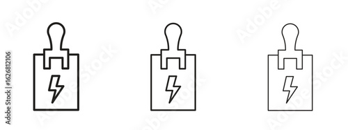 Circuit Breaker icon. Hand drawn minimalism style vector illustration