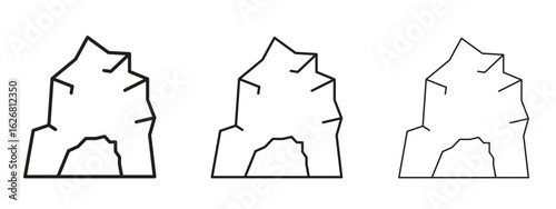 cave icon. Hand drawn minimalism style vector illustration
