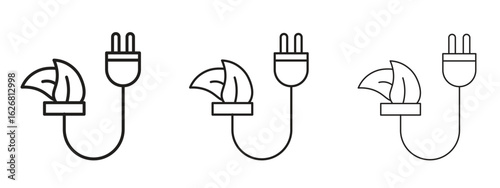 Biomass energy icon. Hand drawn minimalism style vector illustration