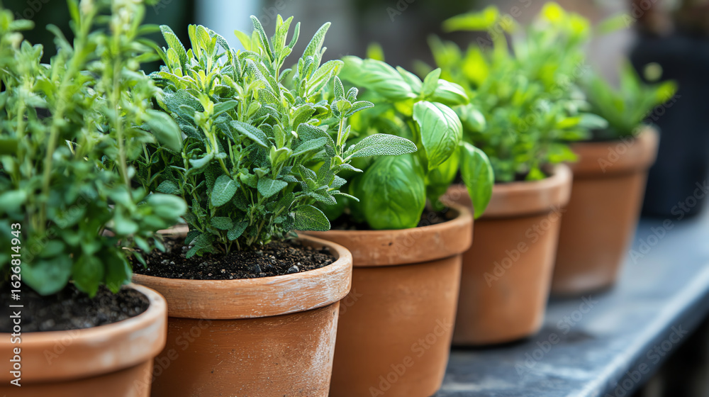 Fototapeta premium How to grow a basic herb garden