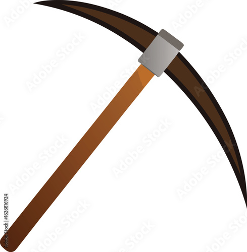 Illustration of crowbar isolated on white