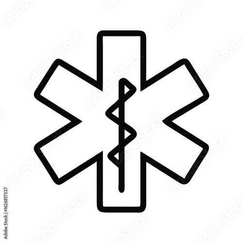 Star of Life Symbol with transparent background