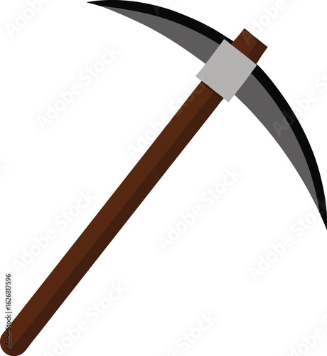 Illustration of crowbar isolated on white