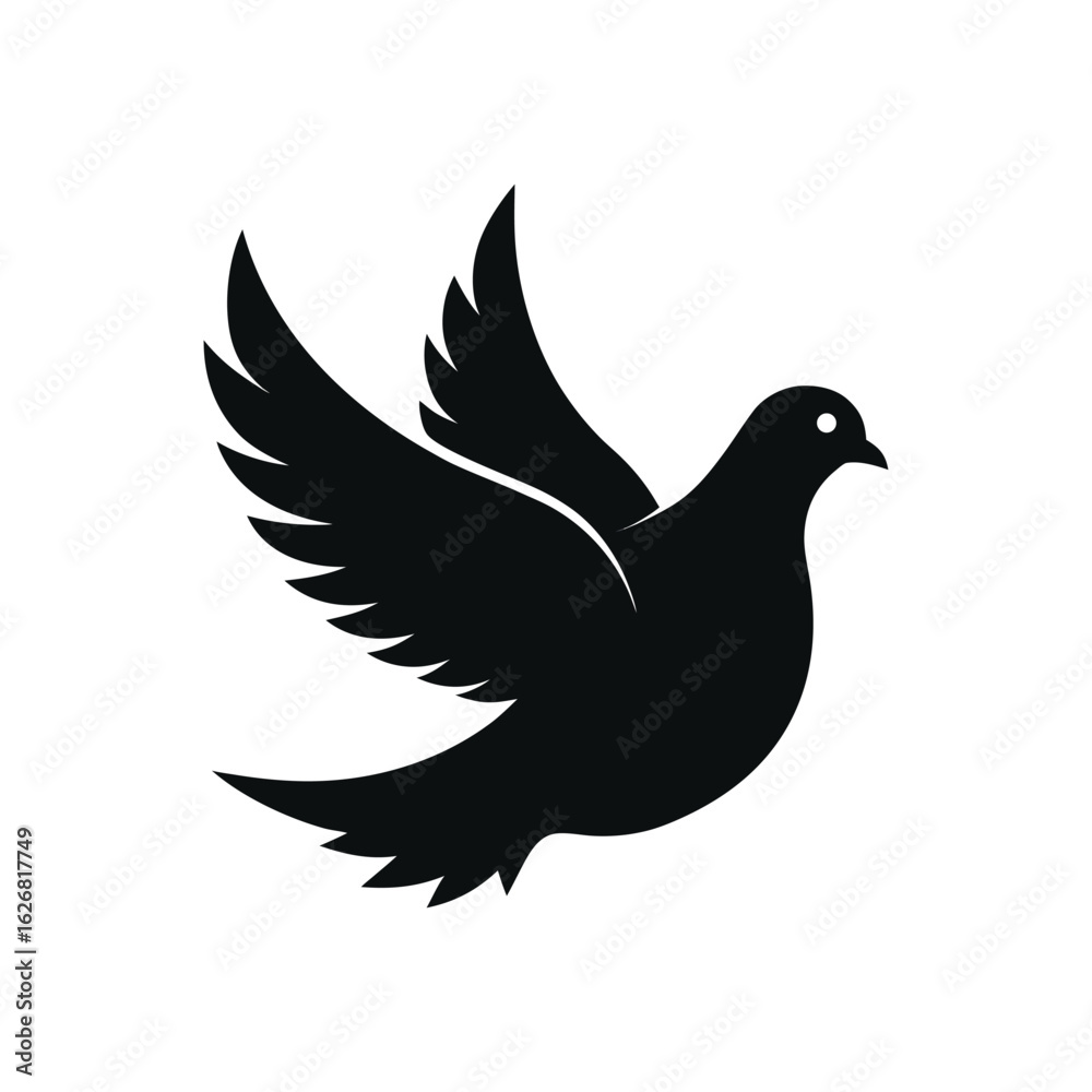 Obraz premium dove on white background
