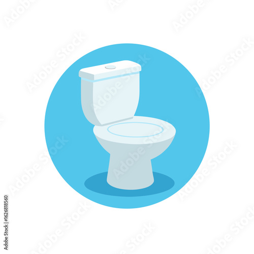 White toilet bowl isolated on transparent background