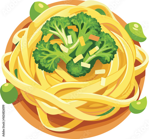 Pasta with broccoli, pasta with green beans
