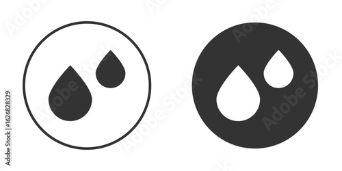 Tear drop icon vector silhouette in black. simple flat icon vector.