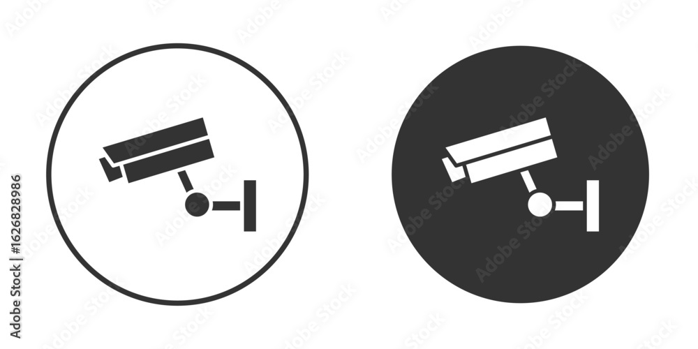 Security camera icon vector silhouette in black. simple flat icon vector. Security camera icon vector silhouette in black. simple flat icon vector.