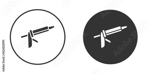 Sealants gun icon vector silhouette in black. simple flat icon vector.