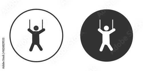 Puppet icon vector silhouette in black. simple flat icon vector.
