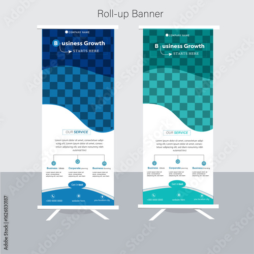  business Roll up banner stand template design,